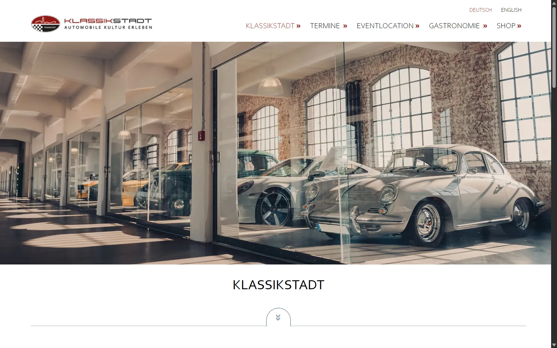Screenshot der Website Klassikstadt