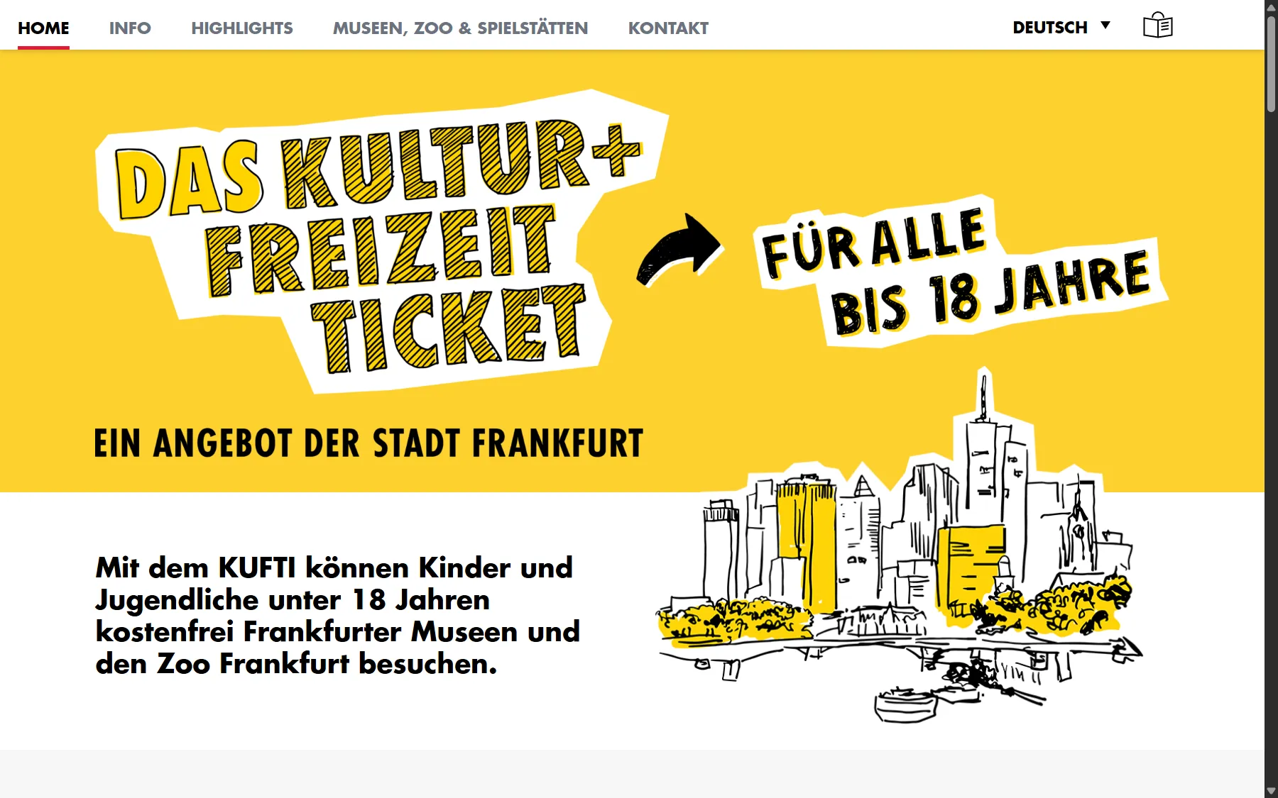 Screenshot der Website KUFTI