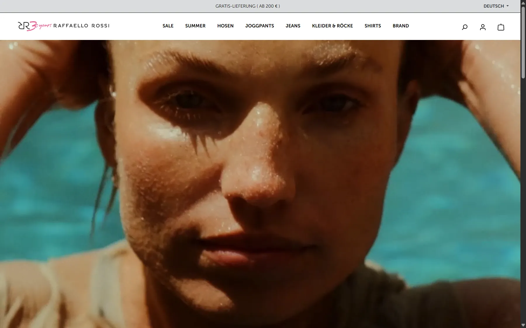 Screenshot der Website Raffaello Rossi